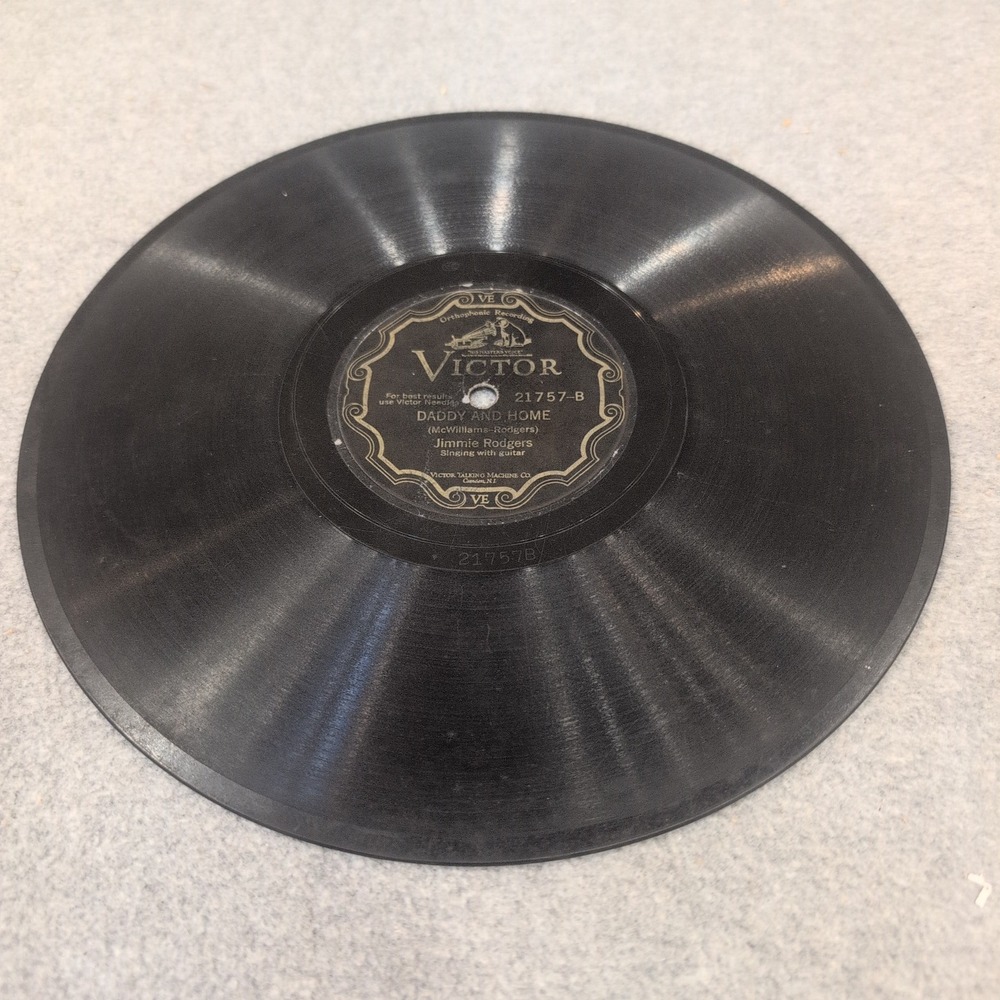 Jimmie Rodgers My Old Pal Daddy and Home Victor 21757 78 RPM Shellac Record - Picture 4 of 4